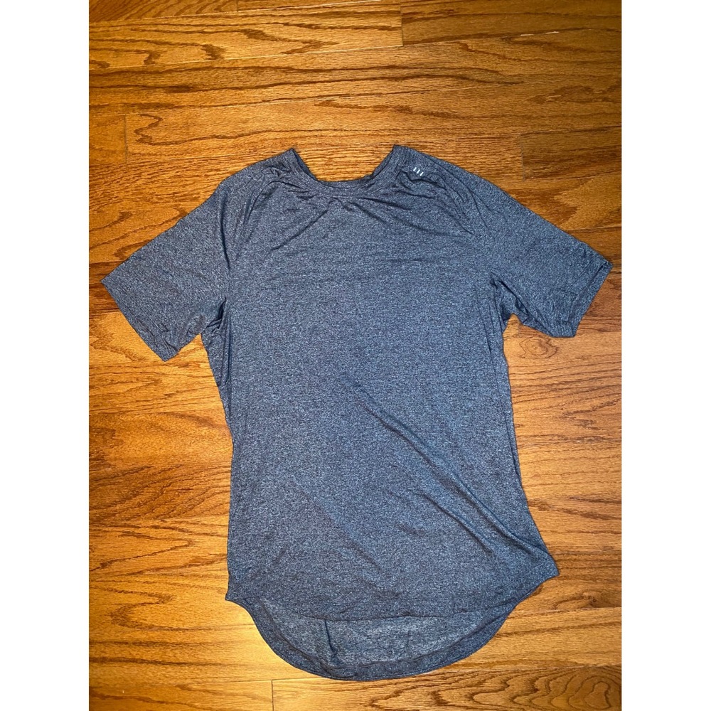 lululemon athletica Heathered Navy-Gray Short Sleeve Tee